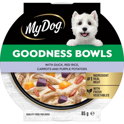 MY DOG Goodness Bowl with Duck, Carrots, Red Rice and Purple Potatoes 85g image 1