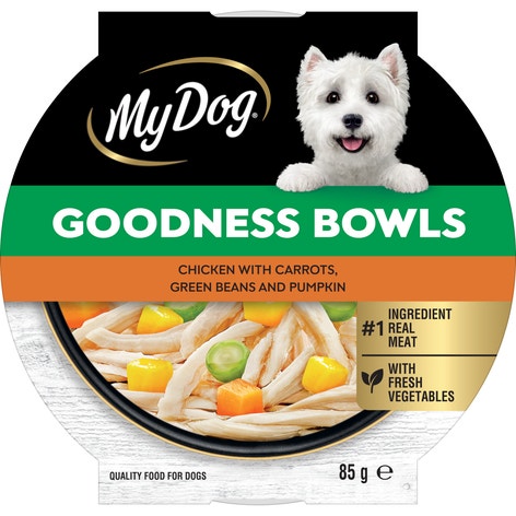MY DOG Goodness Bowl Chicken with Carrots, Green Beans and Pumpkin 85g image 1