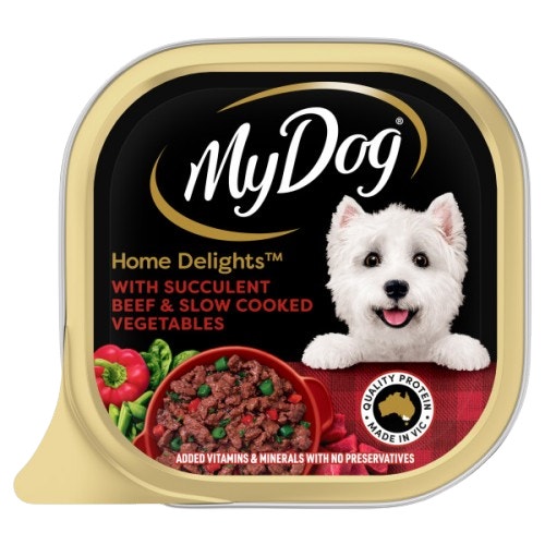 Home Delights with Succulent Beef & Slow Cooked Vegetables 100g Tray image 1