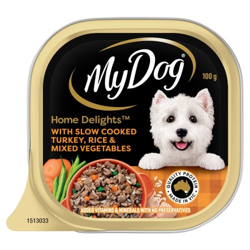Home Delights with Slow Cooked Turkey, Rice & Mixed Vegetables 100g Tray image 1