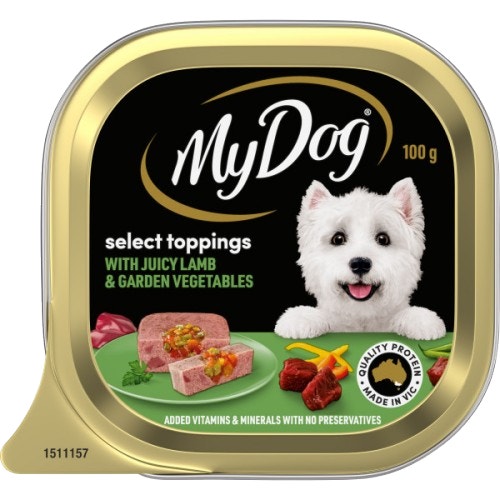 Select Toppings with Juicy Lamb & Garden Vegetables 100g Tray  image 1