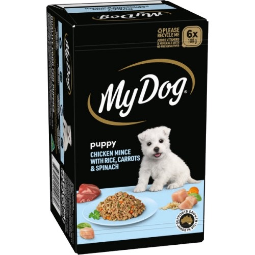 Puppy Chicken Mince w/ Rice, Carrots & Spinach (6x100g)  image 1