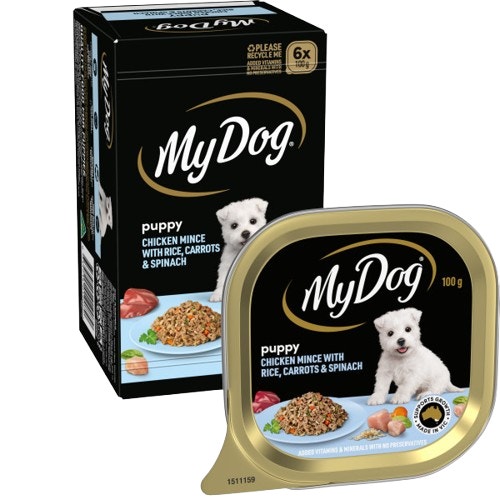 Puppy Chicken Mince w/ Rice, Carrots & Spinach (6x100g)  image 2