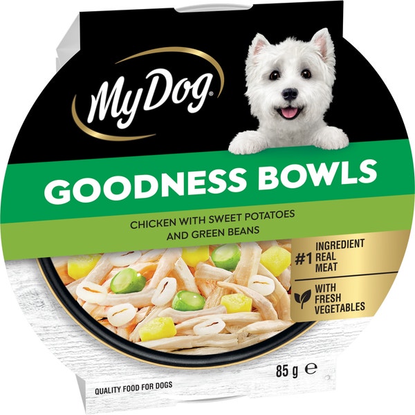 MY DOG Goodness Bowls Chicken with Sweet Potatoes and Green Beans 85g image 1