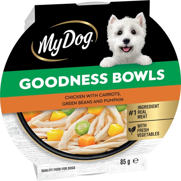 MY DOG Goodness Bowl Chicken with Carrots, Green Beans and Pumpkin 85g image 1